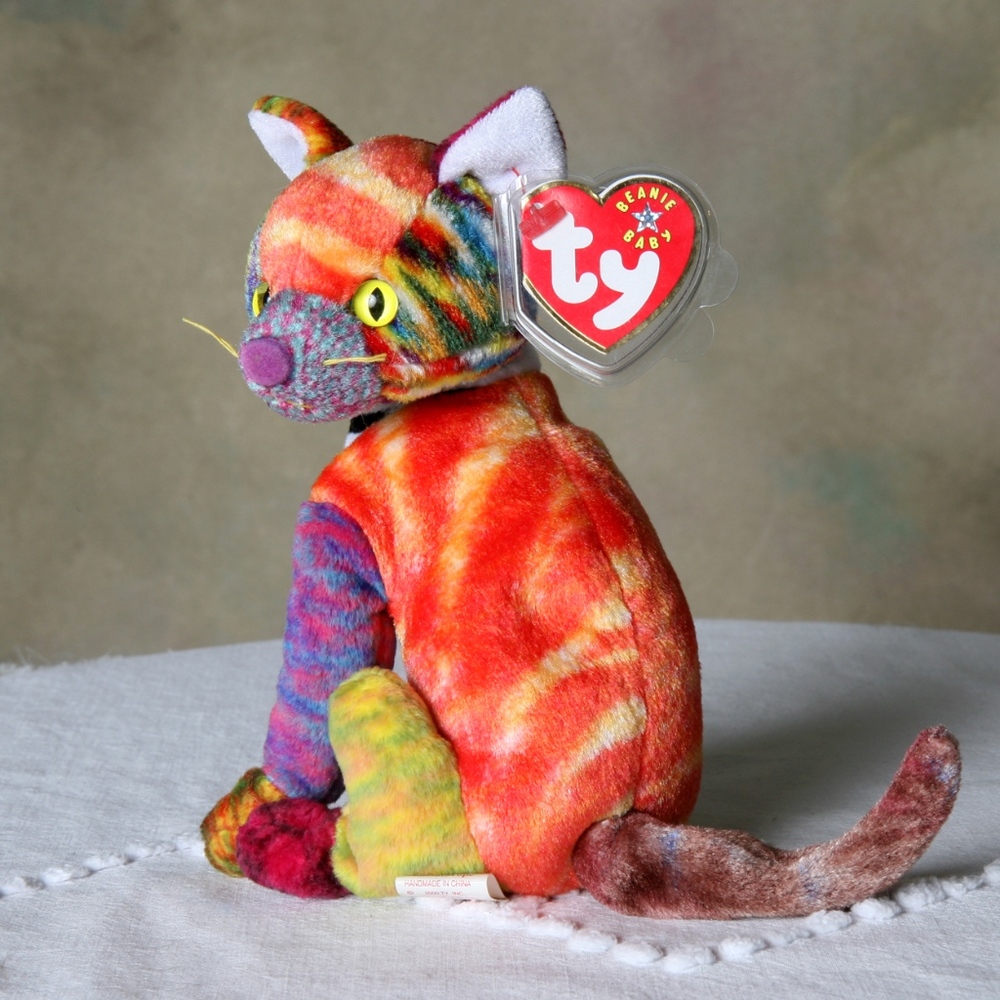 Ty Beanie Baby: Kaleidoscope the Cat Rare Retired - Picture 3 of 8